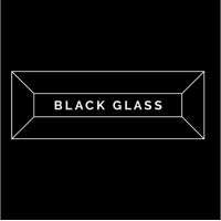 black glass logo